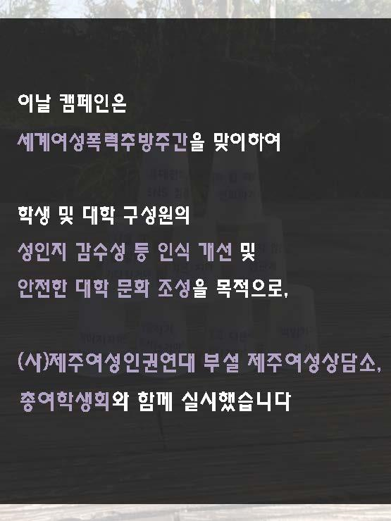(11.29.) 세계여성폭력추방주간 - 데이트 폭력 없는 안전한 대학 만들기 캠페인 실시
